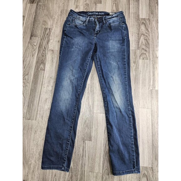 Calvin Klein Jeans Skinny Jeans Womens 28 Blue Curvy Stretch Denim Medium Wash - Picture 1 of 14